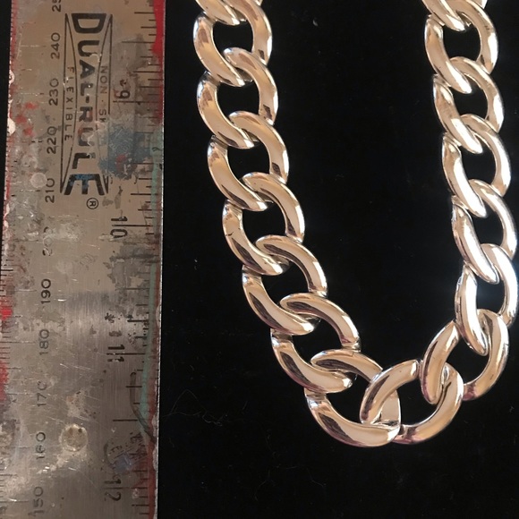 Gorgeous shiny silver Napier vintage chunky chain necklace - Picture 6 of 7